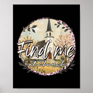 Poster Trouvez-moi à l'église Inspiration Foi chrétienne