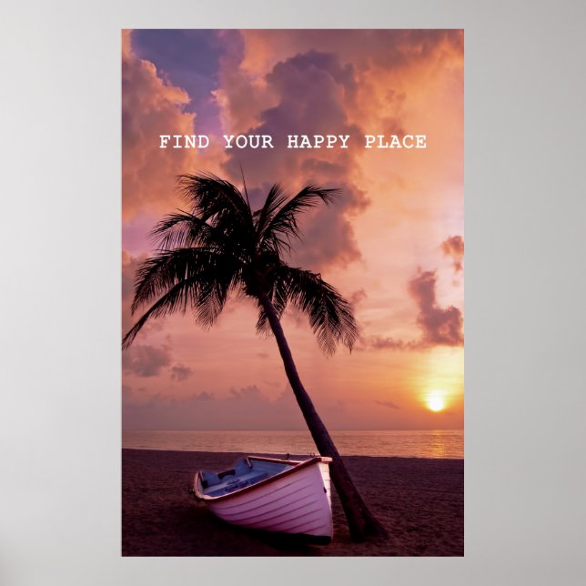 Poster Trouvez Votre Endroit Heureux - Belle Plage, Palmi (Devant)