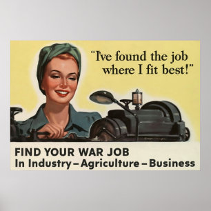 Poster Trouvez votre guerre mondiale vintage de ~ du