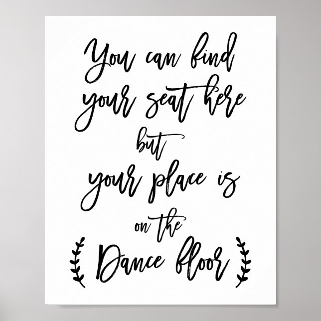 Poster Trouvez votre siège ici (Devant)