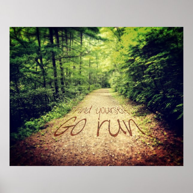 Poster Trouvez-vous Go Run Inspirational Runners Citation (Devant)