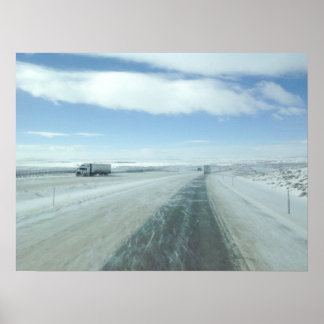Poster Trucking Interstate 80 Wyoming USA