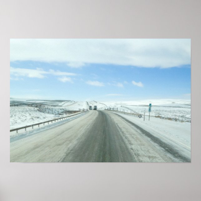 Poster Trucking Interstate 80 Wyoming USA (Devant)