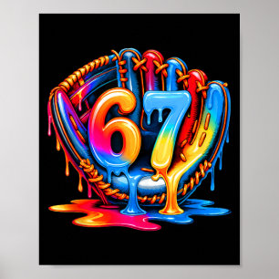 Poster Trucs de baseball Six Seven 67 Glace Crème Goutte