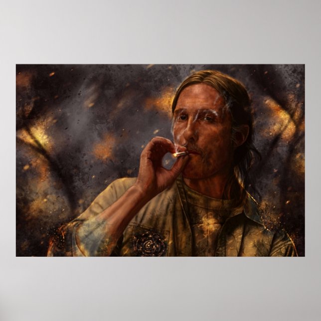 Poster True Detective Rust Cohle 2014 (Devant)