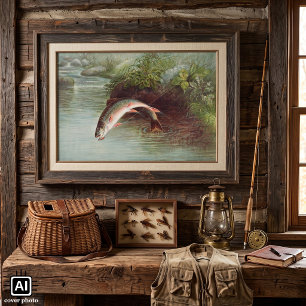 Poster Truitelle de ruisseau par S.A. Kilbourne Poisson v
