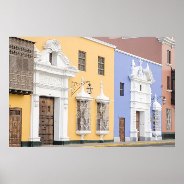 Poster Trujillo, Pérou. Architecture Ornée De Trujillo (Devant)