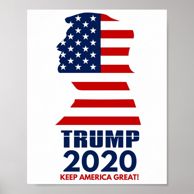 Poster Trump 2020 Garder l'Amérique grande (Devant)