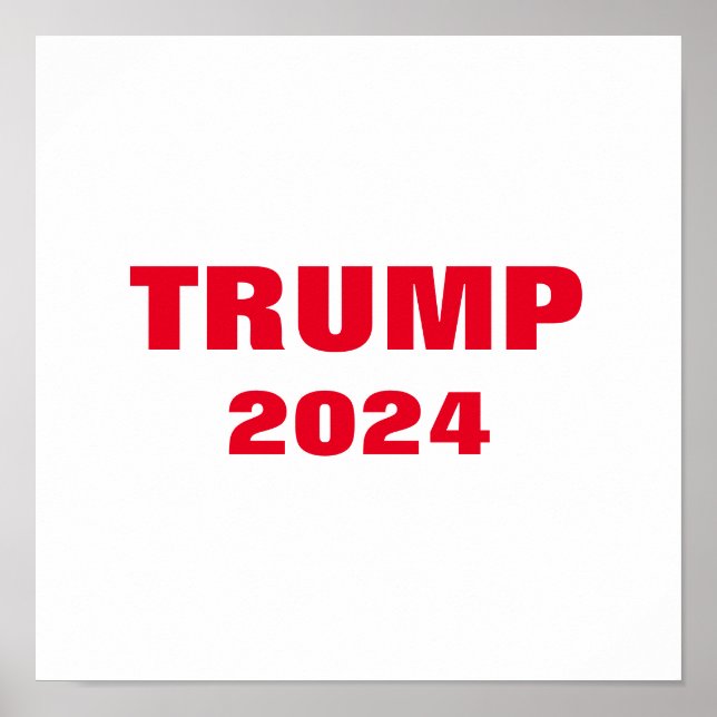 Poster Trump 2024 Colorful Red White Bold Cool tendance (Devant)