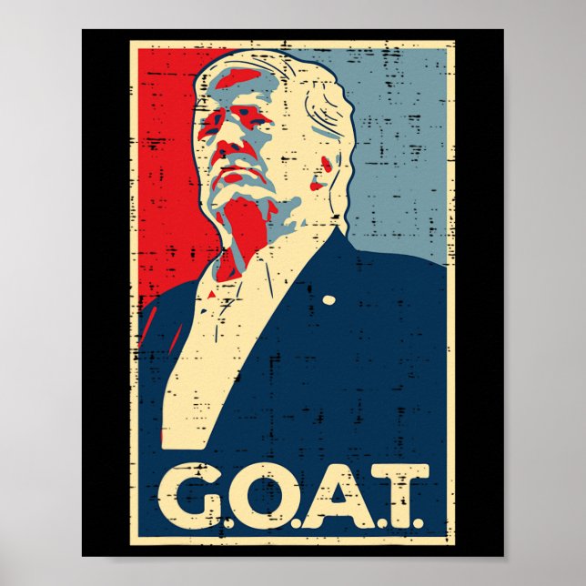 Poster Trump 2024 de la chèvre de Trump - Uni 2024 (Devant)