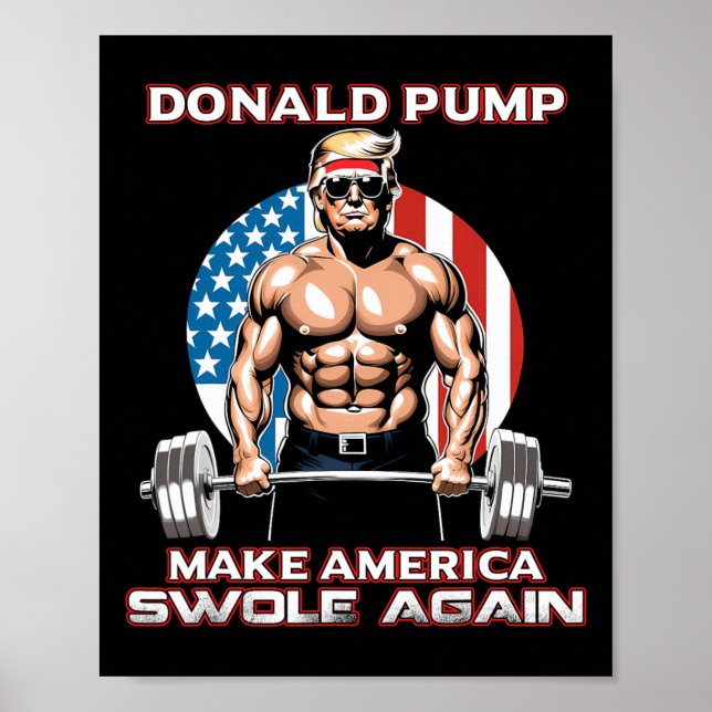 Poster Trump 2024 Donald Pump fait renouer l'Amérique (Devant)