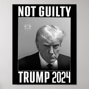 Poster Trump 2024 n'est plus coupable, votez 2024 contre 