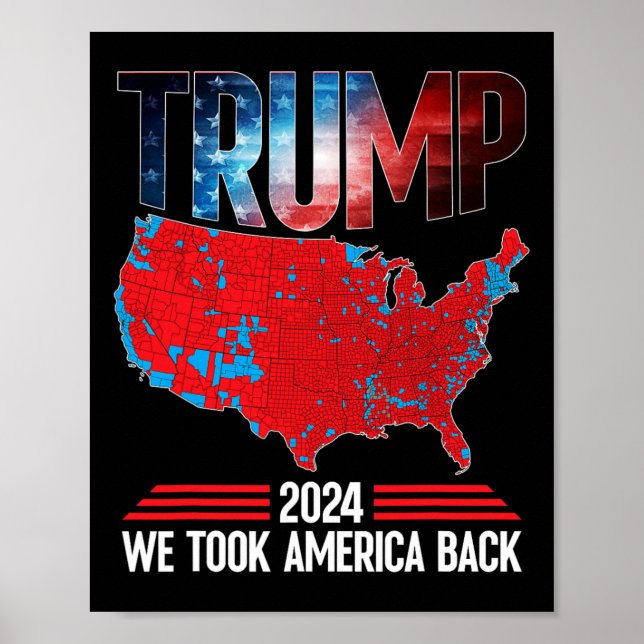 Poster Trump 2024 Nous Avons Retiré Les Résultats Élector (Devant)