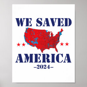 Poster Trump 2024 Nous avons sauvé les résultats des élec