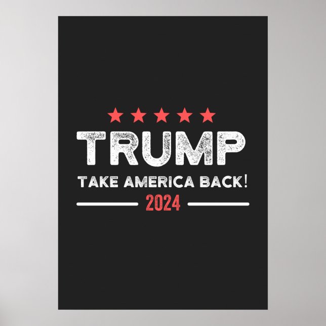 Poster Trump 2024 : Reprendre l'Amérique (Devant)