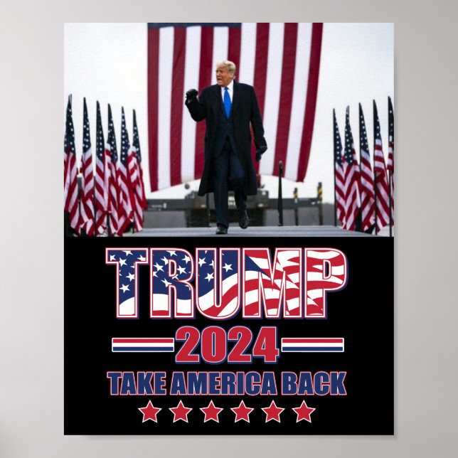 Poster Trump 2024 : Reprendre l'Amérique (Devant)