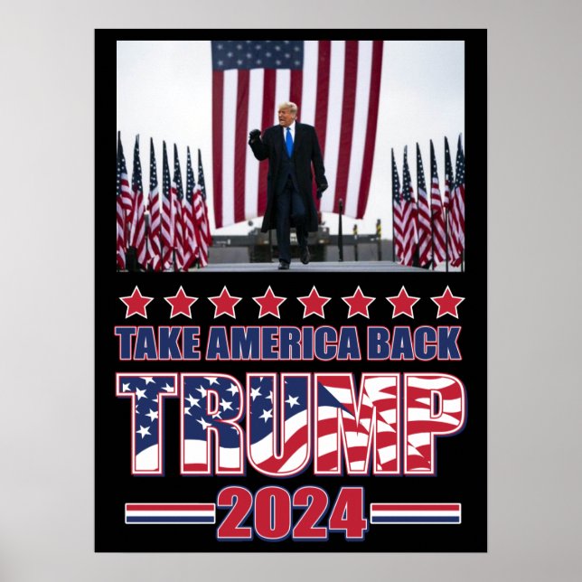 Poster Trump 2024 : Reprendre l'Amérique (Devant)
