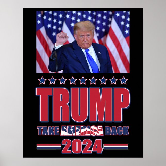 Poster Trump 2024 : Reprendre l'Amérique (Devant)