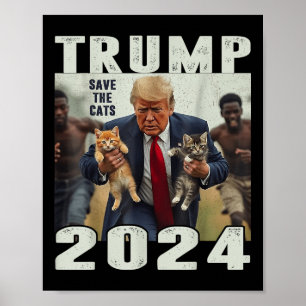 Poster Trump 2024 Sauver Les Chats Dit Débat