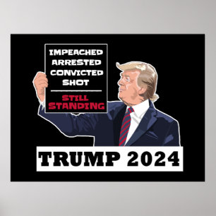 Poster Trump 2024 Toujours Président Élection USA