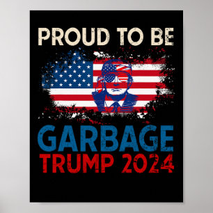 Poster Trump 2025 Élection Fier De Voter Pour La Poubelle