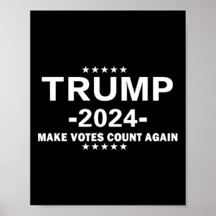 Poster Trump 2025 Faire Compter Le Vote à Nouveau L'élect
