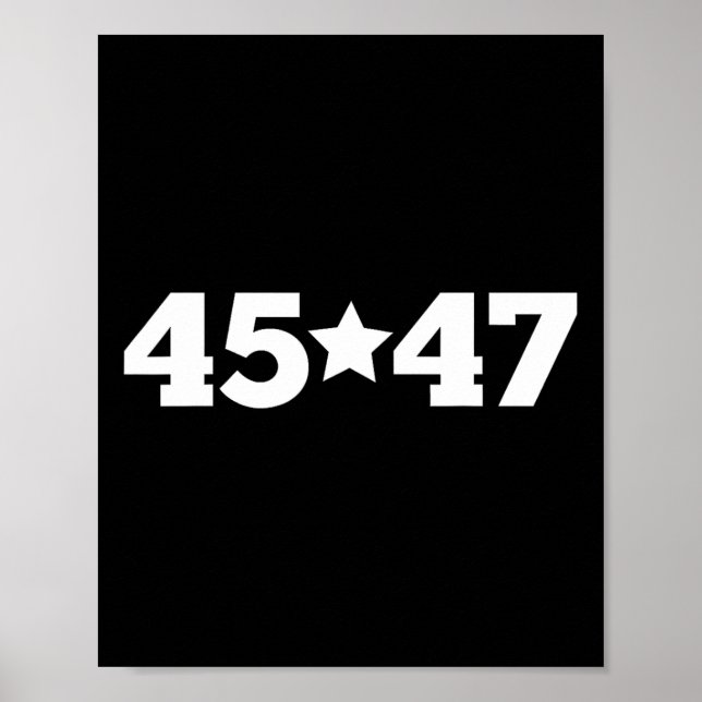 Poster Trump 45 47 Je vote pour Trump Dieu bénisse l'Amér (Devant)