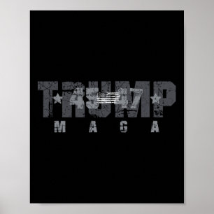Poster Trump 45-47 Mega Drapeau États-Unis Élection Prési
