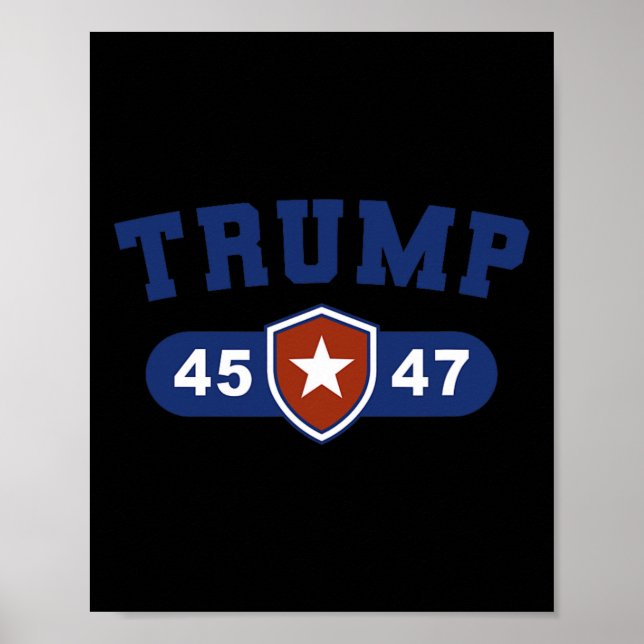 Poster Trump 45 Et Trump 47 Grande Amérique (Devant)