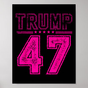 Poster Trump 47, Drapeau Du Président Américain Pour Trum
