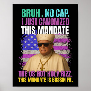 Poster Trump A Éclairé Trump Comme Pape Républicain De L'