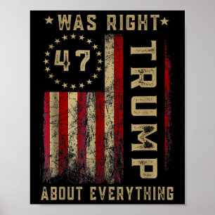 Poster Trump A Raison Sur Tout Ce Qui Nous Vintage