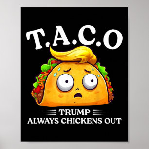 Poster Trump abandonne toujours Taco drôle Taco Trump Sh