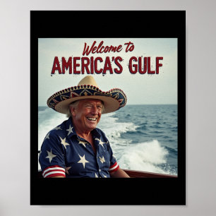 Poster Trump Amérique du Golfe Mexique président Trump So