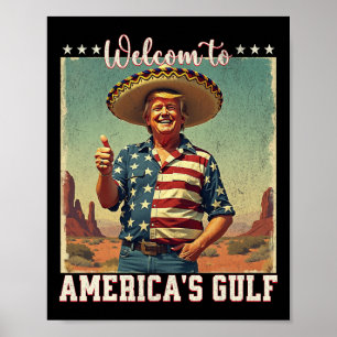 Poster Trump Amérique du Golfe Mexique président Trump So
