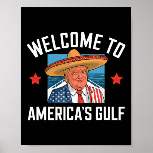 Poster Trump Amérique du Golfe Trump et Trump Président M