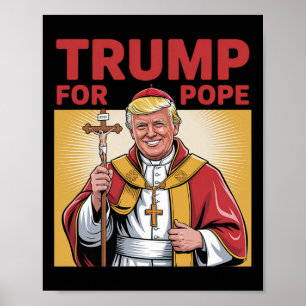 Poster Trump amusant pour le pape Gear Républicaine catho