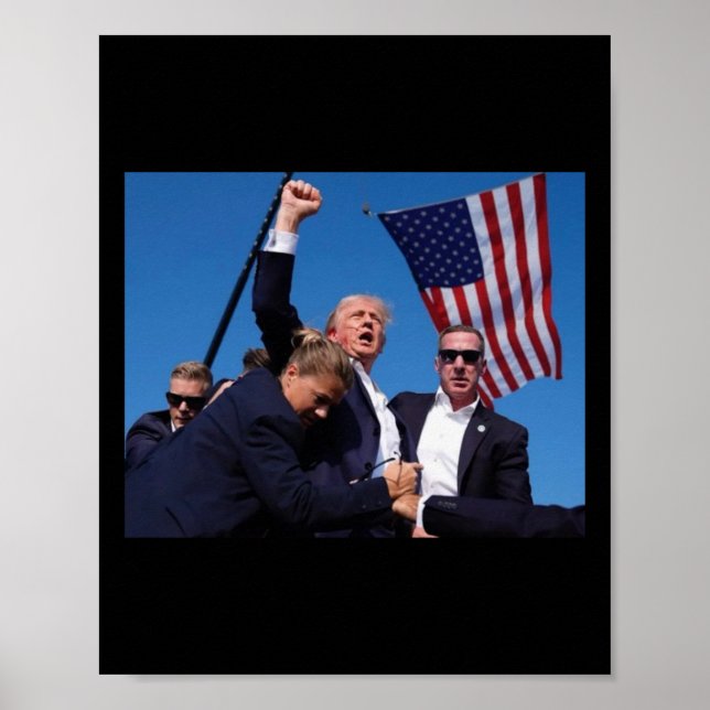Poster Trump Attaque Trump Contre Trump Lutte Pour L'Amér (Devant)