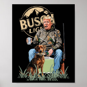 Poster Trump avec canard canard sauvagine chasse Camo Pré
