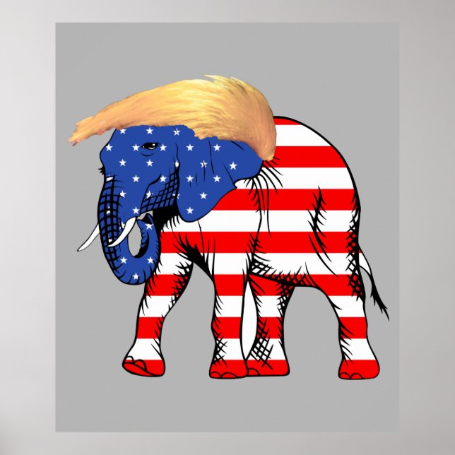 Poster Trump Bad Hair Elephant Value, ZSSG (Devant)