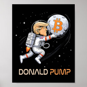 Poster Trump Bitcoin Donald Pump Crypto Bull Preside