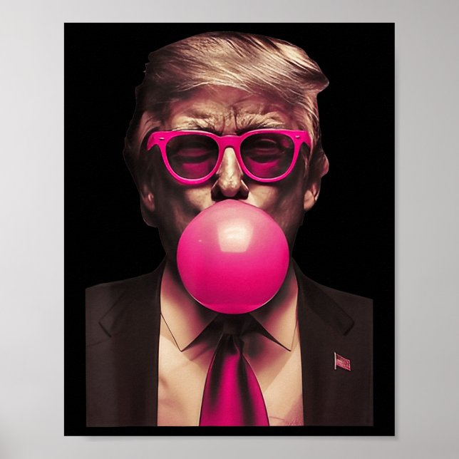 Poster Trump Bubble Gum drôle (Devant)