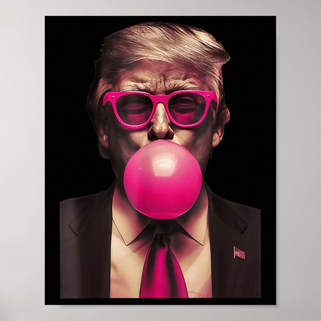 Poster Trump Bubble Gum Funny  (Devant)