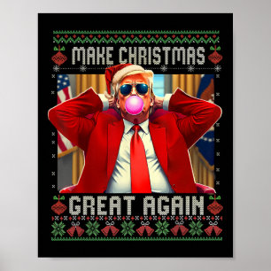 Poster Trump Bubble Gum Rendre Noël Great Again Pull Ugly