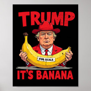 Poster Trump C'est la banane (pour l'échelle) Mème amusan