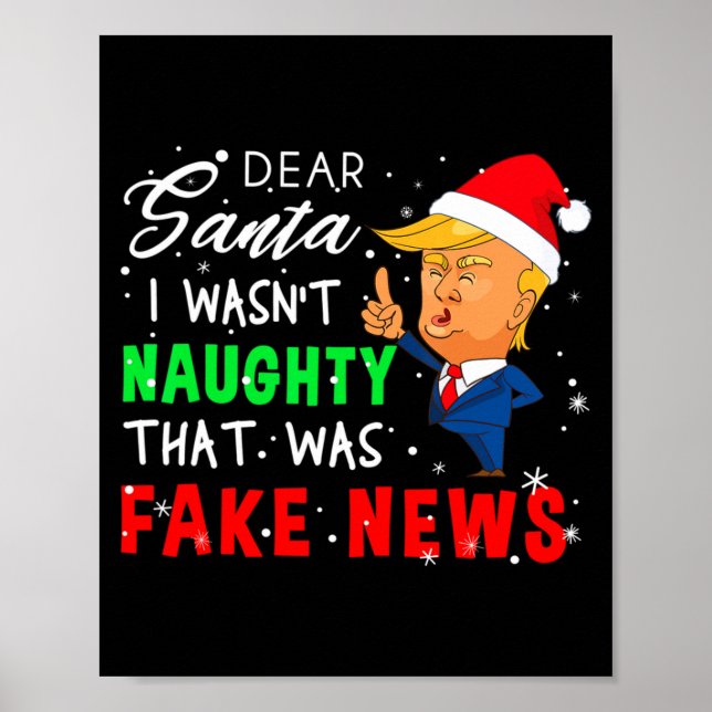 Poster Trump Christmas Pajamas Shirt Dear Santa  (Devant)