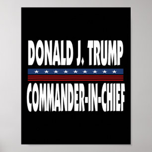 Poster Trump commandant en chef président républicain Pol