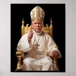 Poster Trump Comme Église Vatican Pape Vatican chrétien