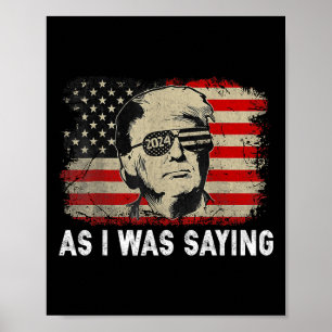 Poster Trump Comme je disais Trump Son Discours Élection