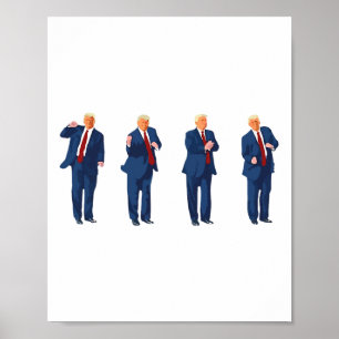 Poster Trump Dance 4 juillet Trump 2024